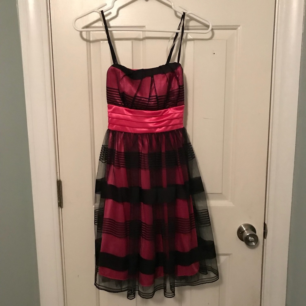 My Michelle | Pink/Black Formal Dress